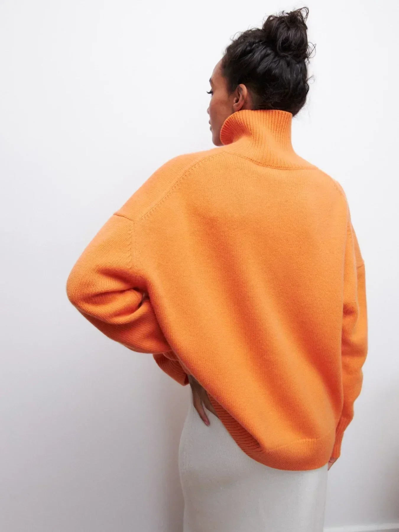 MAEVA – HÖGHALSAD STICKAD PULLOVER TRÖJA