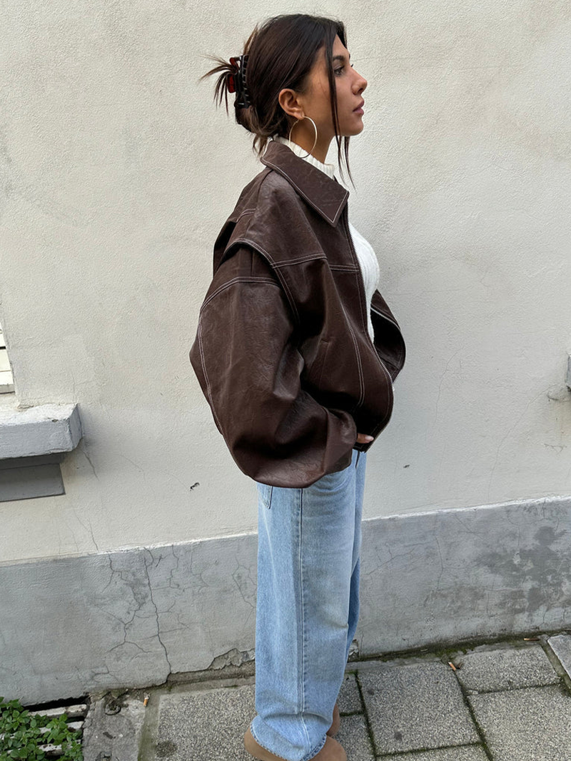 NALIYAH - OVERSIZEDEDFÄRG BLOCK VINDJACKA DAM
