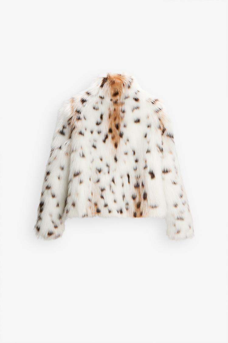 ANNALIS - VILD LEOPARD FEJKPÄLS JACKA