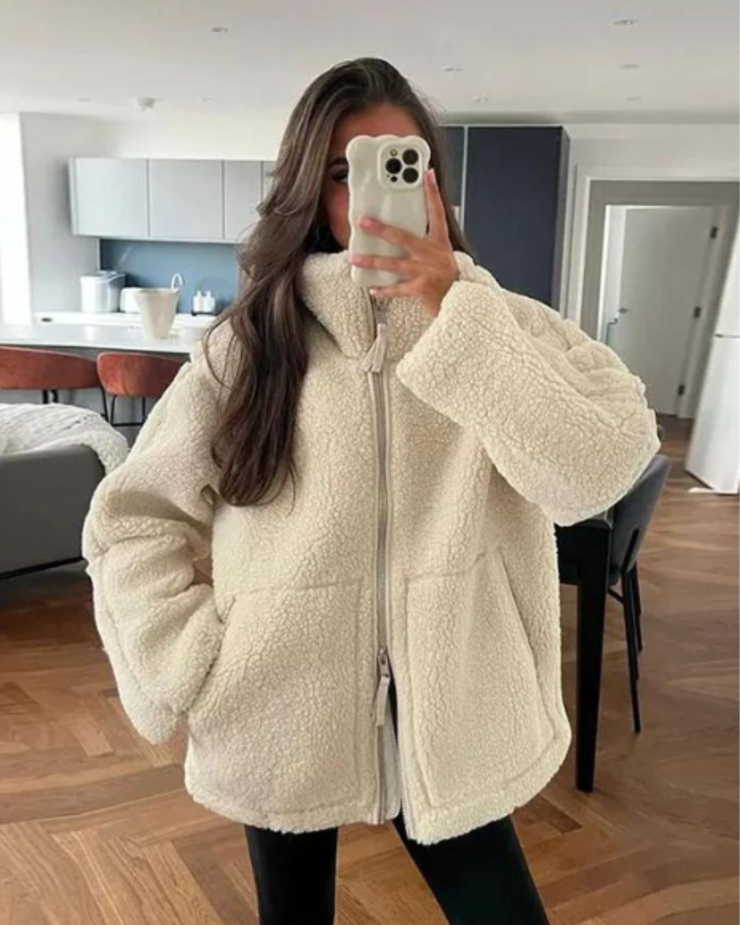 FINLEIGH – ULTRAMYSIG OVERSIZE TEDDYJACKA FÖR VINTER