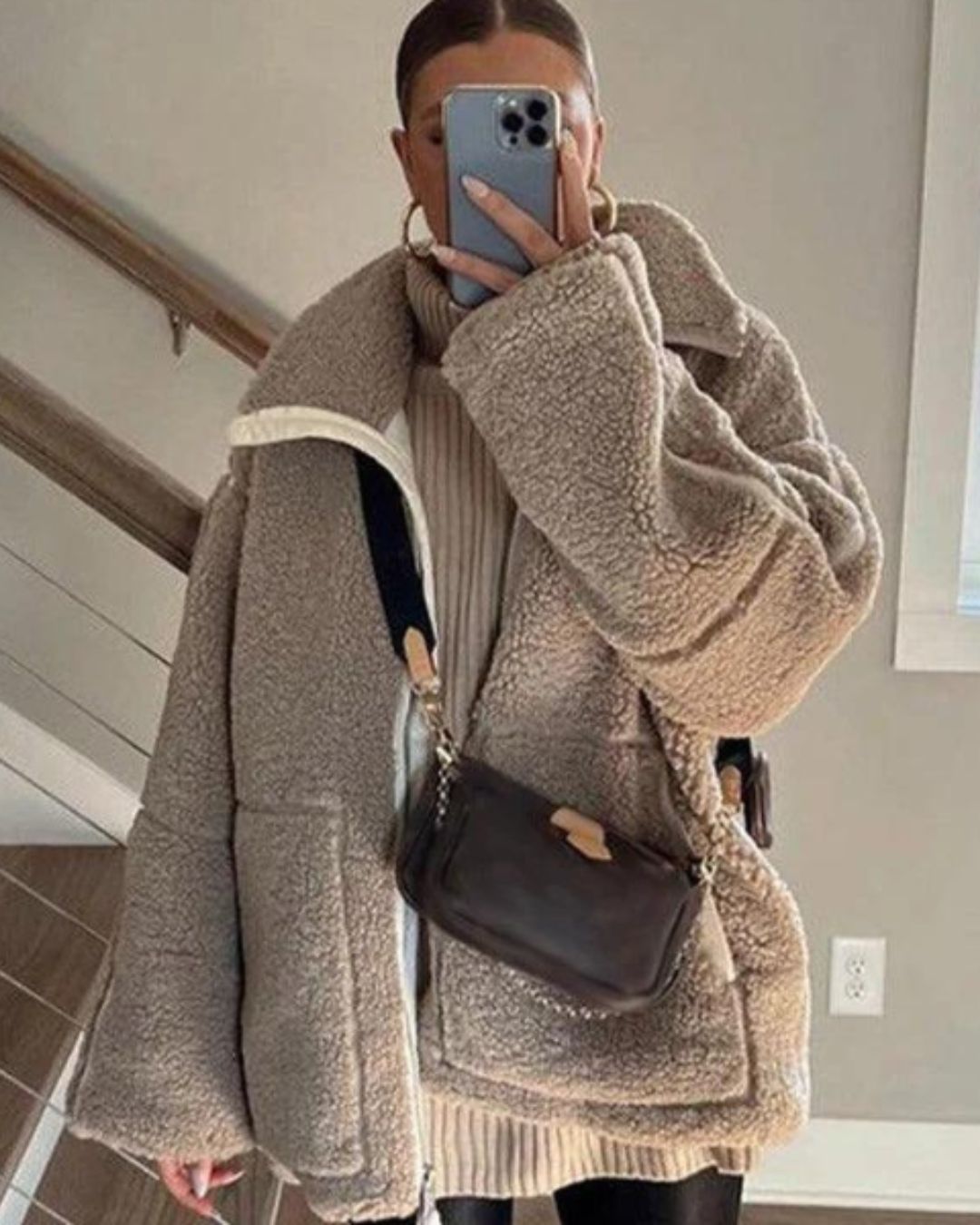 FINLEIGH – ULTRAMYSIG OVERSIZE TEDDYJACKA FÖR VINTER